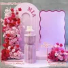 Fleurs décoratives luxe 5d Red Pink Wedding Fellop Floral Arrangement Floral Rose Hortensea Row Decor Party Arch Floor Flover Ball Flower