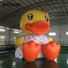 wholesale Cute Giant Inflatable Yellow Duck Customed rubber Ducks girl ballon Decoration Floating on the water For Advertising