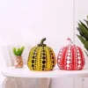 Kusama Yayoi Pumpkin Statue Japanese Art Wave Point Abstract Pumpkin Sculpture Harts Craft Modern Home Decoration Christmas Gift 240425