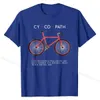 T-shirt maschile Cycopath-Funny Cycling and Bicycle Riders Bike T-shirt Mens Faddish Casual Tops Ts Cotton Thirts Funny T240425