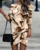 Robe de créatrice de marque de luxe Robe imprimer robe mince rapide sèche mini jupe américaine pour femmes vestiges femmes décontractées