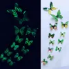 Naklejki ścienne 12PCS/Set Luminous Butterfly naklejka na salon motyle na przyjęcie weselne domowe lodówki Tapeta