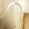 Decorazioni da giardino Crystal Dream Catcher Moon Suncatcher Decorazione sospesa Decorazione Rainbow Sun Catcher Prism Crystal Moon Ornament for Window Patio Garden