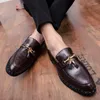 Casual Shoes Mens Wedding Party Slip On Dress Business Loafers Brand Moccasin Leather Buckle Formal Suit for Men