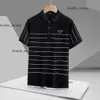 Praada Designer Polo Shirt Men's Pra Basic Basic Business Polos Designer T-shirt Fashion French Brand Men's T-shirt Broidered Arm Badge Letter Prades 404