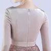 Vestidos de festa avestruz penas com miçangas de veludo emendas de quadril de manga longa vestido de noite de manga longa Mulheres formais elegantes elegantes