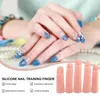 Faux Nails Pratiquez des doigts pour un modèle d'outil de doigt en silicone à ongles en acrylique avec des articulations Fake Hand DIY Formation