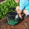Förvaringspåsar trädgårdsarbete påse hink verktygsarrangör stor kapacitet återanvändbar oxford trasa utomhus 42pockets påse hushåll