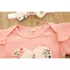 Set di abbigliamento per bambini vestiti un pezzi nati top a colori solidi stampare cortometraggi per bambini estate cotone grazioso moda 7m-3y