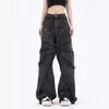 American Baggy Jeans Spider Web Ragged Edge Mens Design Explosive Street Loose Casual Pants