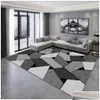 Teppiche Nordisch geometrischer Teppich für Wohnzimmer Modernes Luxusdekoration Sofa Große Teppiche Badezimmer Mat Alfombra Para Cocina Tapis Dhquk