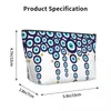 Sacs de cosmétiques perles suspendues de la mauvaise œil dans le sac de toilette de voyage en bleu et en or Femmes Nazar Hamsa Makeup Organizer Beauty Storage Dopp Kit