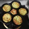 パン6カップ鋳鉄の卵/オムレツ/パンケーキフライパンノンスティックエッグクッカー調理ツールキッチン製品