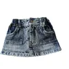 Mode Kinderen Korte denim rok DD -stijl meisjes dubbele zak casual cowboy rok zomer meisjes ontwerper kleding z7920