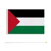 Liten Palestina flagga 14x21cm bärbar hand vinkar palestinsk banner polyester fade-resistensplastflaggstång för evenemang 240426