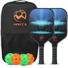 Pickleball Paddles Racket approvati USAPA Honeycomb Core 4 palline Coperchio portatile Raccquet Kit Gift Kit da regalo per sacchetti esterno 240411