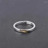 Clusterringe exquisite trendige Goldmark Ring Männlich Eröffnungszachtel Accessoires S925 Männer Silberschmuck Geschenk für Freund