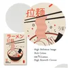 Schilderijen schilderijen ramen noedels met eieren canvas poster Japanese vintage sushi eten schilderen retro keuken restaurant muur kunst decor dhwzr