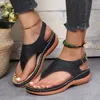 Rimocy Modesclip Zehenkeil Sandalen Frauen Sommerplattform Rom Sandalias Mujer Plus Size 43 Dicke einzige Strandschuhe Damen 240412