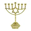 Candlers 12 tribus d'Israël Menorah 7 Branche Holder Star Hexagonal Star Candlestick