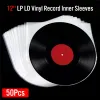Turtonables 50pcs 12 pouces PE Vinyl Record LP LD Record 7,5 "Sacs en plastique Opp Sacs de disques antistatiques