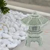 Decorazioni da giardino Torre giapponese Decorazione della luce Pagoda Modella Miniatura Padiglione Stone Statua Scena
