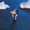 Cluster Rings S925 Sterling Silver Geometric Water Drop Zircon Trendy Fashion Mess Luxury Jewelry High Quality Wedding Gift