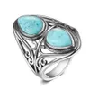 Полоса Rings Sterling Silver 925 Ring Vintage Design Natural Burquoise Ring Mens Exquisite Jewelry Gift Роскошное кольцо пальца Q240427