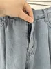 Dames shorts denim hoge taille losse zomer 2024 vrouwelijke casual korte jeans met zakken