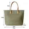 Paglie di paglia paga di grande capacità femminile Spendista casual borse in stile estate tote spiaggia intrecciato da donna la borsa a traversa