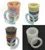 Colorful Elastic Girls Women Rubber Coil Hair Ties Spiral Shape Hair Ring Bands Ponytail Holders Accessories5367980