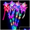 Led Light Sticks Led Light Sticks 1Pc Kids Colorf Glowing Flashing Heart Star Butterfly Girls Princess Fairy Wands Party Cosplay Props Dhoyk