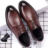 Sapatos casuais homens tendem pu Pu Classic Round Toe de ponta de cano baixo