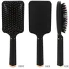 Tiktok Abs Air Cushion Airbag Massage Comb Man och kvinnlig antistatisk frisör Brush Black Gold Ring Base 240411