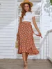 Rokken 2024 One-Piece onregelmatige gebonden Boheemse half-skirt met asymmetrische split en bloemenprint voor damesjurk voor strandwikkelstijl