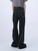 Jeans para mujeres Diseño negro Momianos Mujer Americana Retro de gran tamaño 2024 Pantalones rectos de cintura alta y2K