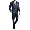 Blancs Men de mariage combinaisons de marié usure de revers Tuxedos Business Party Party 3 pièces JacketPantCostume Homme 240407