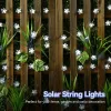 Dekoracje 1PC Słoneczne światła kwiatowe na zewnątrz Wodoodporny 20/30/50/100 LED FAIRY LIGHT FOR GARDE FENCE Patio Podwórko Choinka wystrój
