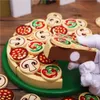 Wood Pizza Toy Educational Food Set Simulatie Kinderkinderen doen alsof Early Education Party Supplies Building Block 240423