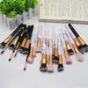 Broussages de maquillage de marque de luxe Round Bucket 10pcs / Set Cosmetic Tool Brosses Blush Shadow Shadow Palette Aye and Face Brush Makeup Tools Original Quality Super Beautiful