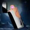 Hot Sale Rotary Arc Electronic Charging Lighter Custom Lighter Touch Double-Sided Usb Lighter
