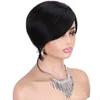 None Lace Wigs Short Human Hair Wig Pixie Cut Curly Brazilian Hair Wigs for Black Women Virgin Full Machine Made Cheap Glueless Wig