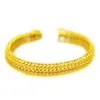 Gold 999 bracelet for women adjustable 3D fashion gift transfer bead chain 18K jewelry 240423