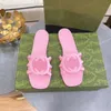 Дизайнерские сандалии женщины, взаимодействующие с Glides Rubber Slippers Ladies Flat Beach Jelly Script Orange Summer Fall Mules.