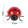 Mini Metall Ladybug Beetle Zaun Kleiderbügel Wand Hanging Ornament Statue Outdoor Terrasse Garten Figuren Skulptur für Wohnkultur 240424