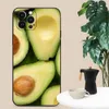 36Designs Cine Avocado TPU morbido TPU per iPhone 15 Plus 14 Pro Max 13 12 11 XR XS 8 7 Samsung S24 Ultra S23 Summer Fruit Lovely Heart Heart Love Smile Happy Telefono posteriore