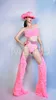 STAGE PEUT SEXY PINK GOGO DANSE Clothing Hat Bikini Hollow Out Pants Dancer Costume Jazz Clothes Party Rave tenue 001