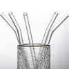 2008mm Clear Glass Straws For Smoothies Cocktails Drinking Healthy Reanvändbart Eco Friendly Drinkware Accessory Y240424