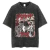 Модная летняя футболка мужчина аниме винтаж вымытый хлопковой берсерк с коротким рукавом топ хараджуку хип -хоп уличная одежда негабаритная футболка 240424