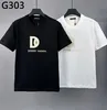 T-shirt en coton à manches à manches courtes DSQ Phantom T-shirt T-shirt T-shirts T-shirts Milano Logo T-shirts T-shirts Summer Hip Hop Tops Streetwear |5670